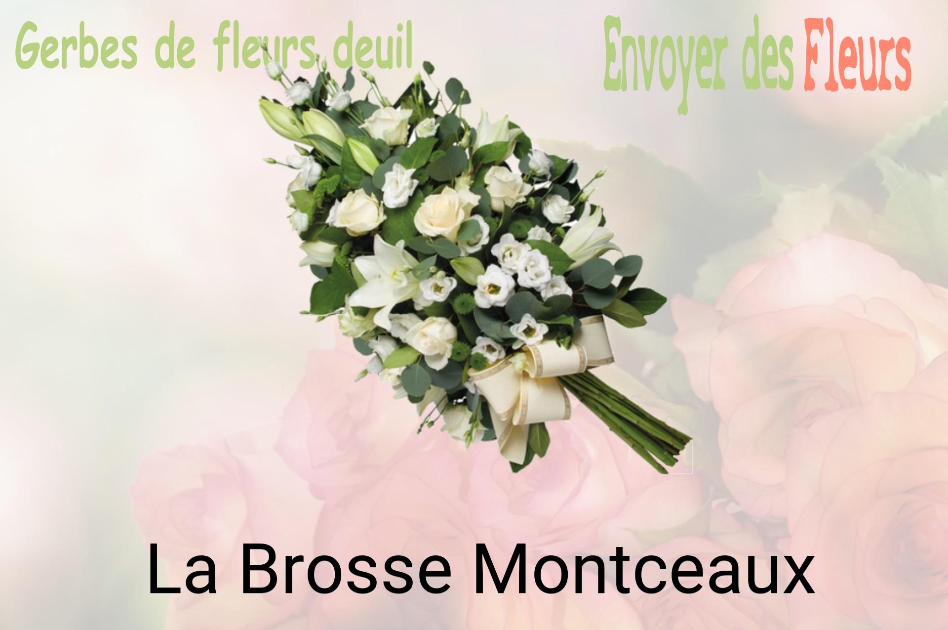 Gerbe de fleurs de deuil livrée à La Brosse-Montceaux